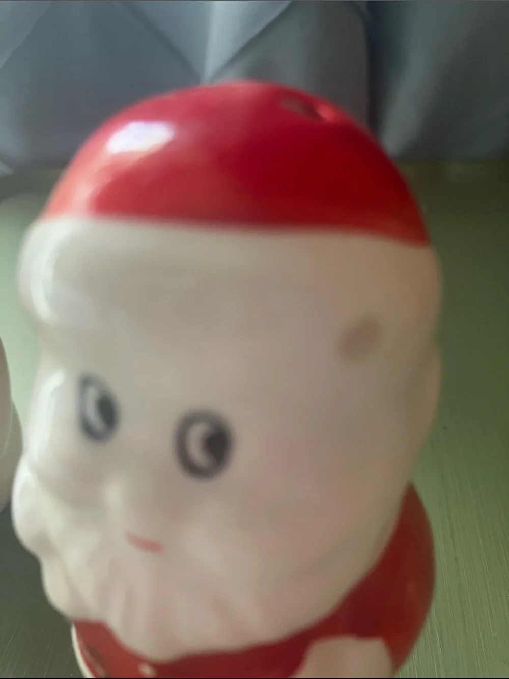 Vintage Santa & Packages Ceramic Salt & Pepper Shakers small chip